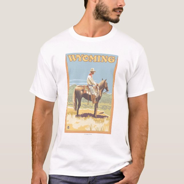 T-shirt Vaqueiro (vista lateral) Wyoming (Frente)