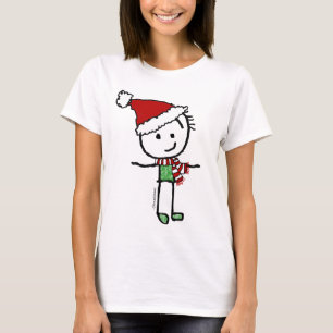 T-shirt Vara-Figo alegre de Charlie, feriado do Natal