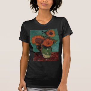 T-shirt Vase com três girassóis, Vincent van Gogh