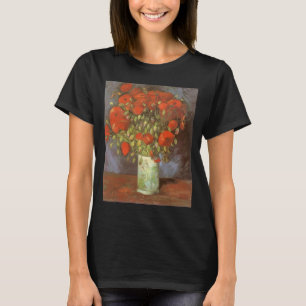 T-shirt Vaso de Vida com Papoulas Vermelhas Natureza Morta