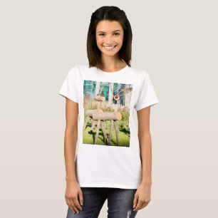 T-shirt Veados de Natal de madeira