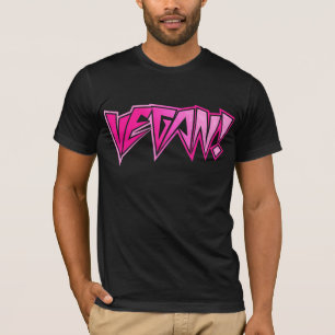 T-shirt Vegan cor-de-rosa do balancim