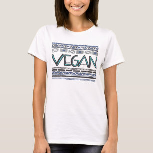 T-shirt Vegan/impressão tribal