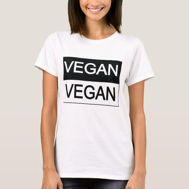 T-shirt Vegan preto e branco (Frente)
