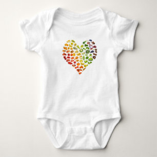 T-shirt Vegan Rainbow Heart