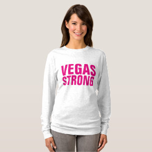T-shirt VEGAS, impressão cor-de-rosa, FORTE