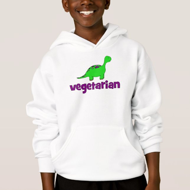 T-shirt Vegetariano - design do dinossauro (Frente)