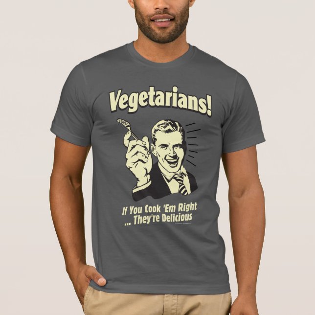 T-shirt Vegetarianos: São Deliciosos (Frente)