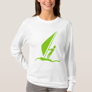 T-shirt Vela em prancha - Verde Martiano