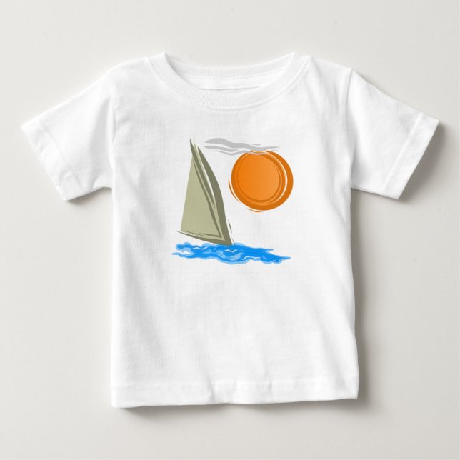 T-shirt veleiro e sol (Frente)