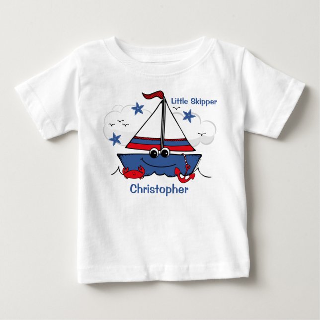 T-shirt Veleiro pequeno bonito (Frente)