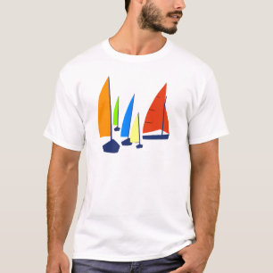 T-shirt Veleiros coloridos brilhantes