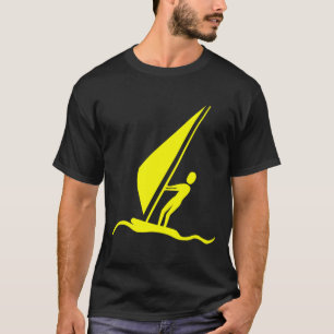 T-shirt Velejando em prancha - Amarelo
