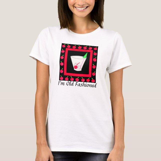 T-shirt Velhas cerejas vermelhas retrorreflectoras moídas  (Frente)