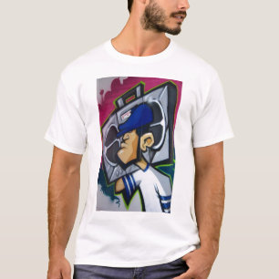 T-shirt VELHO do caráter do ESTILO de SKOOL