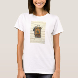 t-shirt velho do telefone