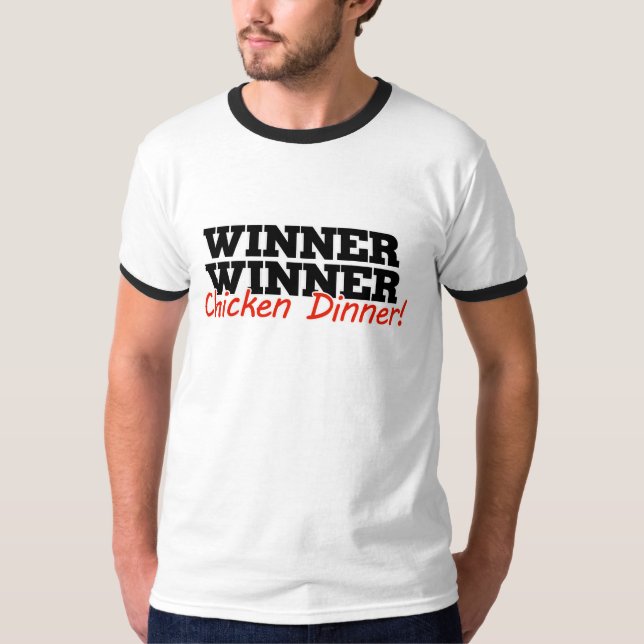 T-shirt Vencedor do janto de frango (Frente)