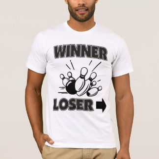 T-shirt Vencido engraçado do vencedor da boliche