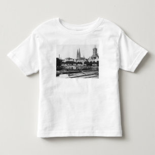T-shirt Venda de madeira no rio Trave, Lubeck, c.1910