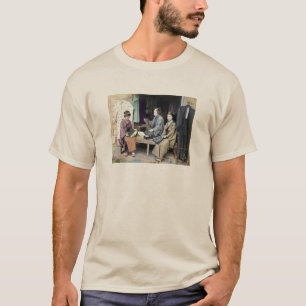 T-shirt Vendedor de Tecidos do Japão 1870