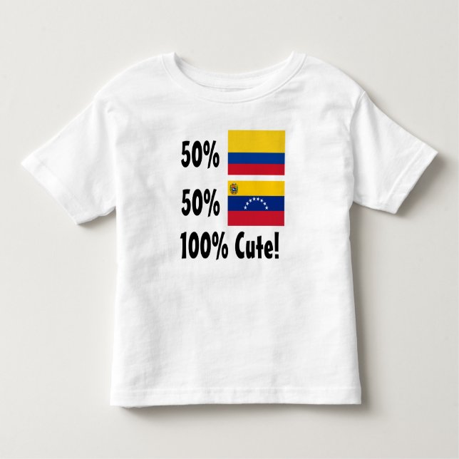 T-shirt Venezuelano de 50% 50% 100% colombiano bonito (Frente)