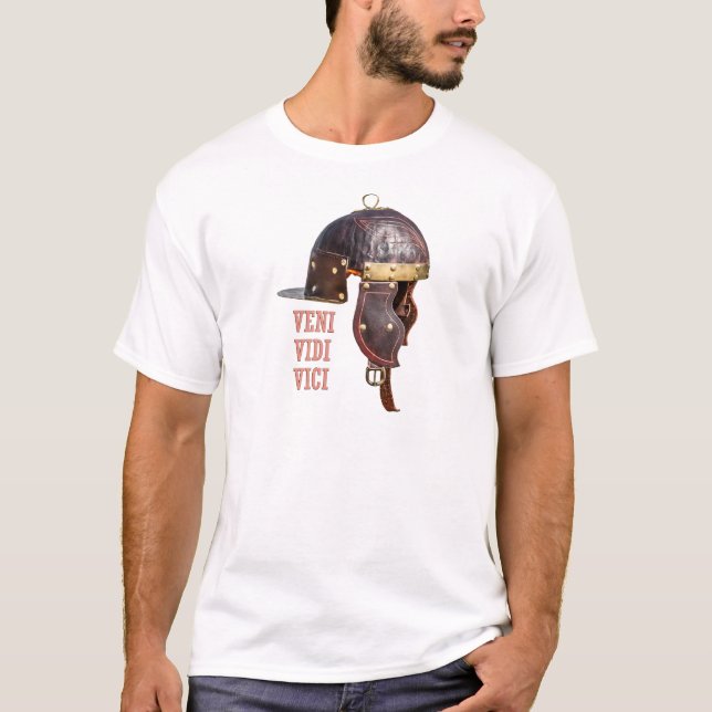 T-shirt Veni, Vidi, Capacete Romano Vici (Frente)