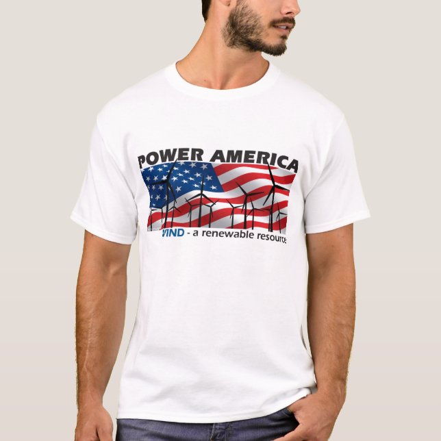 T-shirt VENTO de América do poder (Frente)