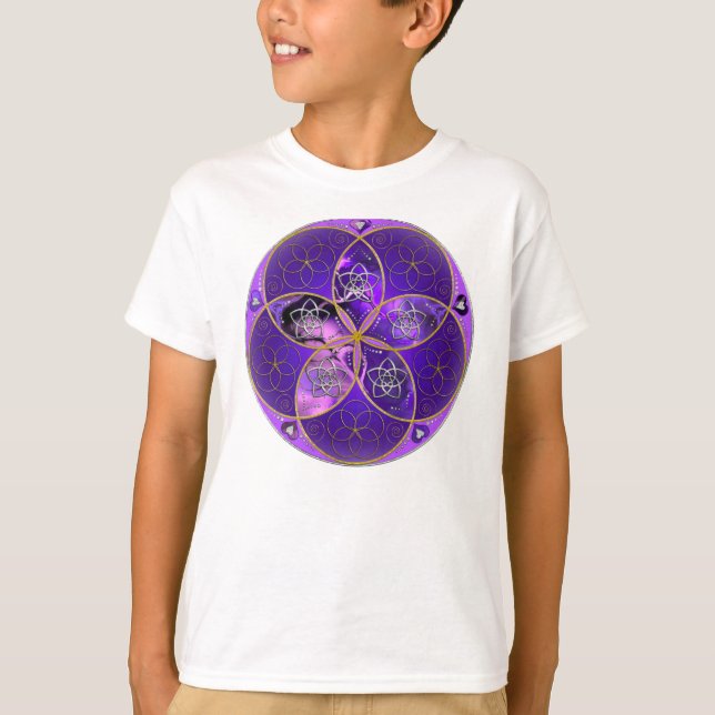 T-shirt Venus Flower of Love fineART rosa violeta (Frente)