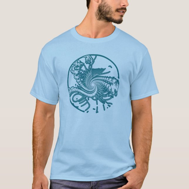 T-shirt Ver fóssil. 5 (Frente)