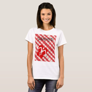 T-shirt Verão vermelho do falhanço de sacudir
