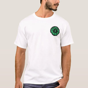 T-shirt Verde da estrela do círculo