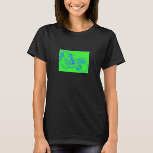 t-shirt verde da sereia