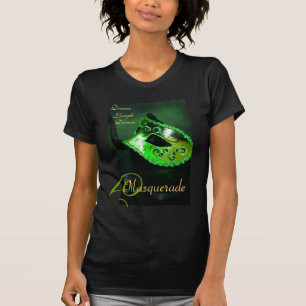 T-shirt verde das senhoras o Dia das Bruxas da