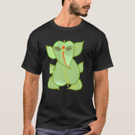 T-shirt verde de Ganpati da folha