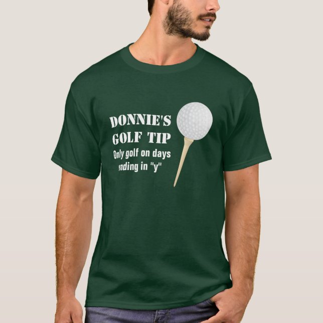 T-Shirt Verde de Golfe Personalizado (Frente)