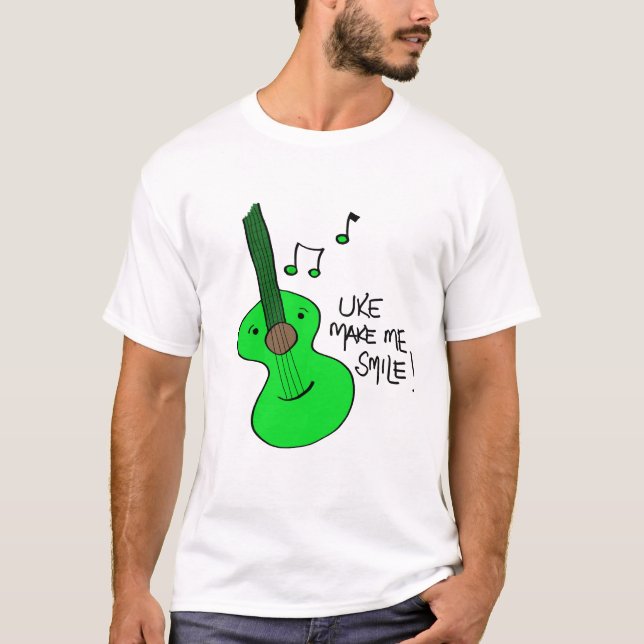 T-shirt verde de Uke (Frente)