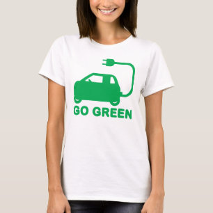 T-shirt Verde ~ Dirigir Carros Elétricos