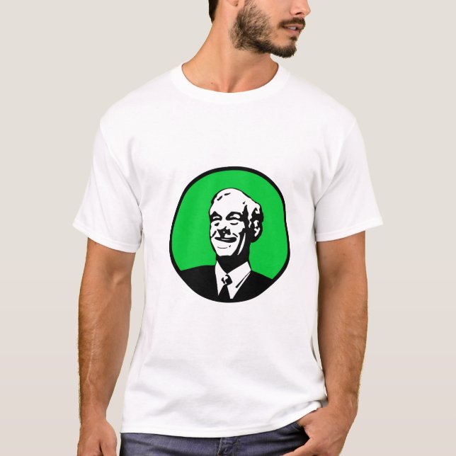 T-shirt Verde do círculo de Ron Paul (Frente)