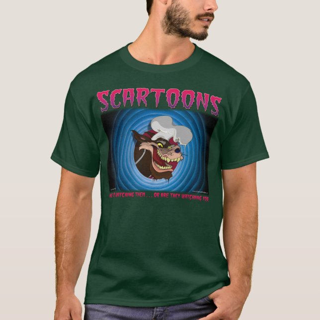 T-shirt verde do lobo de SCARTOONS (Frente)
