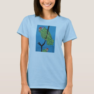 t-shirt verde do papagaio