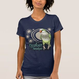 T-shirt verde do Parakeet do quacre