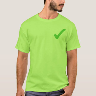T-shirt verde do sinal