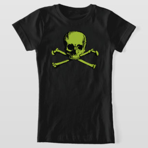 T-Shirt Verde E Crossbones