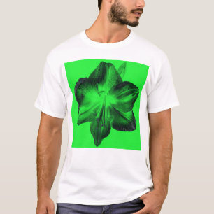T-shirt Verde Escuro sobre o Amaryllis Verde Claro