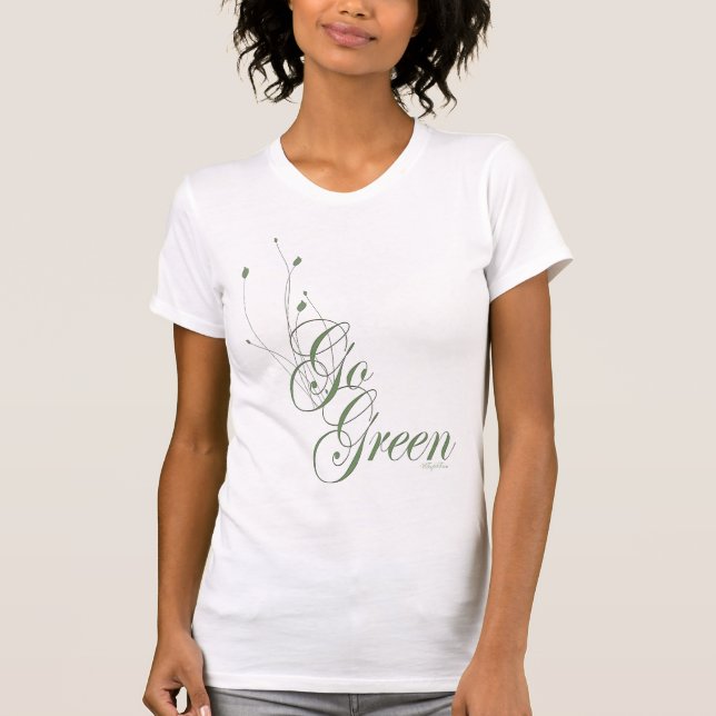T-shirt Verde Floral (Frente)