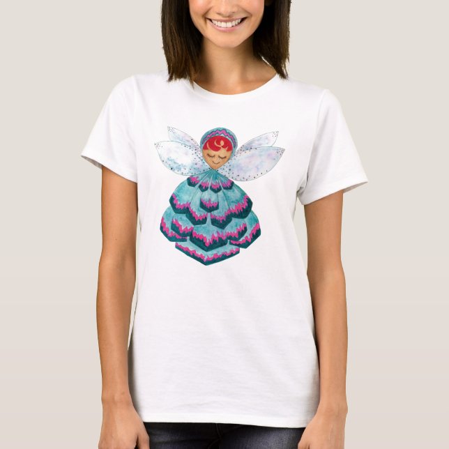 T-Shirt verde Floret Pixie (Frente)