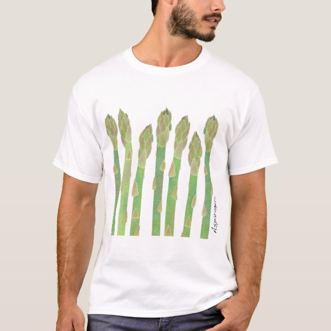 T-shirt verde fresco do aspargo (Frente)