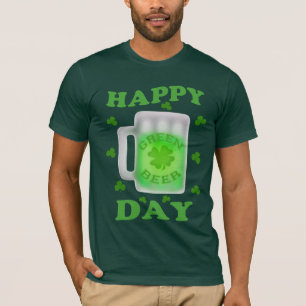 T-shirt verde irlandês quente da cerveja do dia d