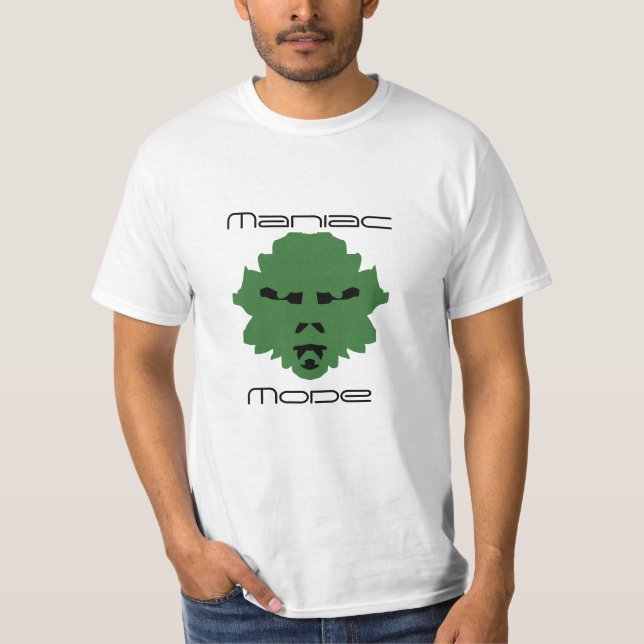 T-Shirt Verde Modo Maníaco (Frente)