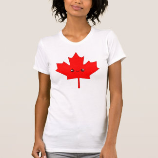 T-shirt vermelho bonito da folha de bordo